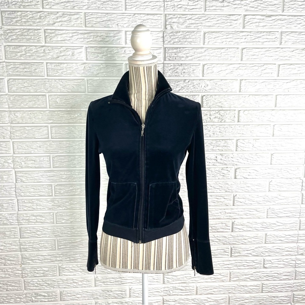 5/$25 Rampage Girls Black Mock Neck Zipper Front Lightweight Jacket Size Medium